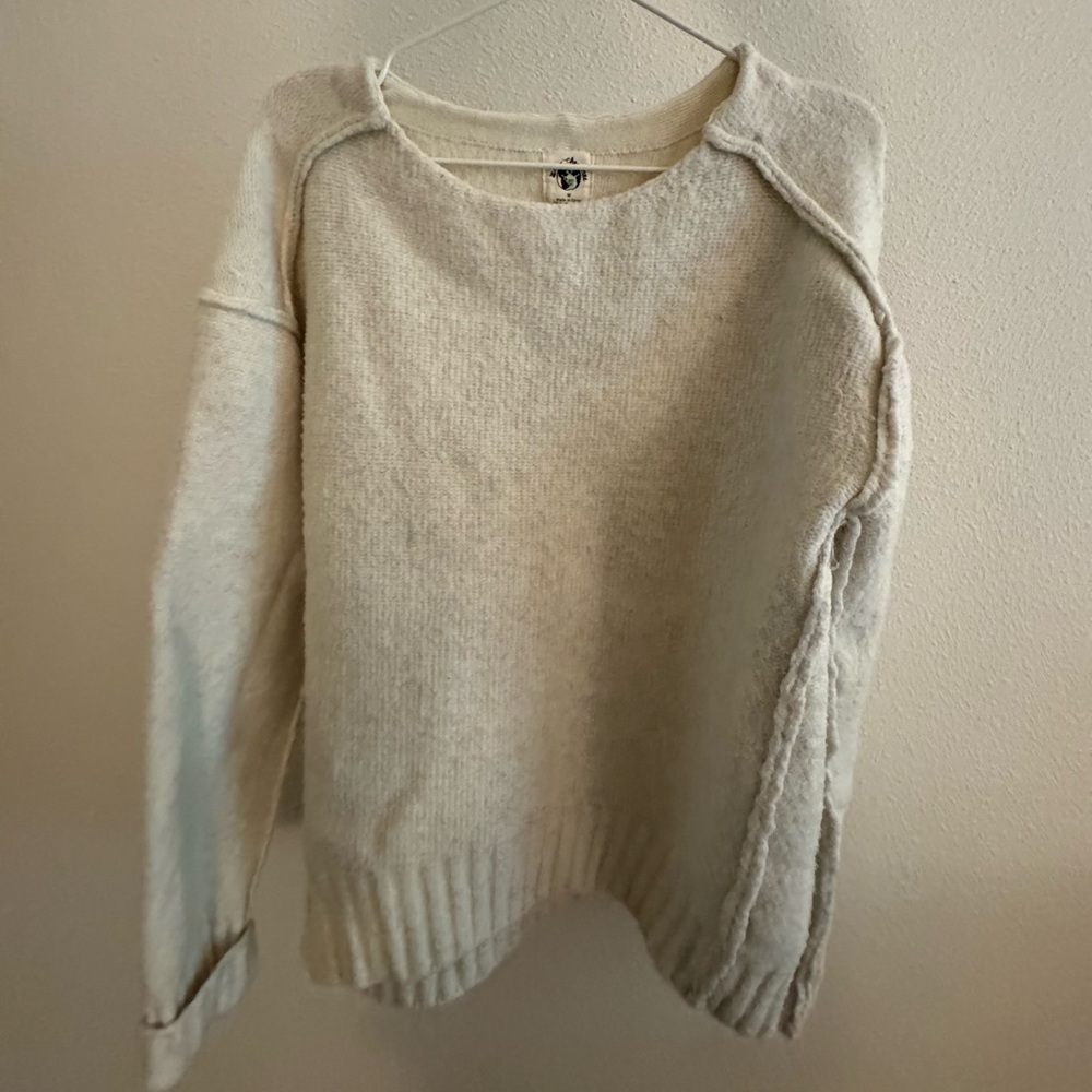 We the Free chunky white knit sweater